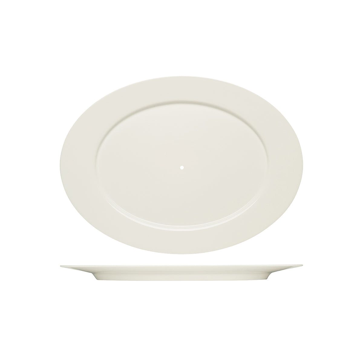 PURITY OVAL PLATTER w/RIM 380x277mm TO SUIT SERVING STAND