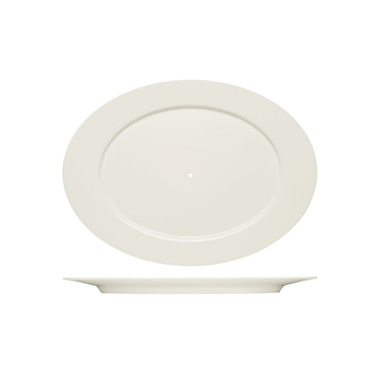 PURITY OVAL PLATTER w/RIM 380x277mm TO SUIT SERVING STAND