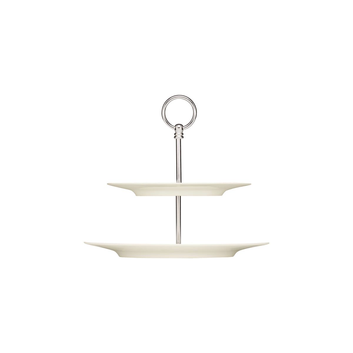 PURITY SERVING STAND 2 TIER FLAT PLATE w/RIM 287x255mm