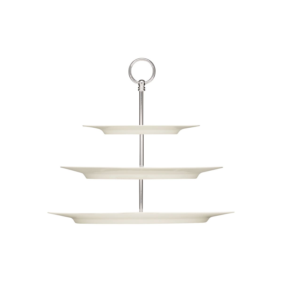 PURITY SERVING STAND 3 TIER OVAL PLATTER w/RIM 378x277x324mm