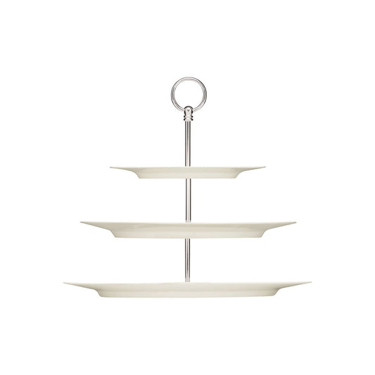 PURITY SERVING STAND 3 TIER OVAL PLATTER w/RIM 378x277x324mm