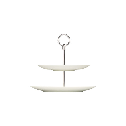 BAUSCHER PURITY SERVING STAND 2 TIER COUPE PLATE 270x255mm