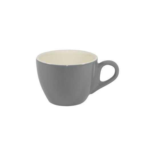 Brew-French Grey/White Large Flat White  Cup 220Ml Pack of 6