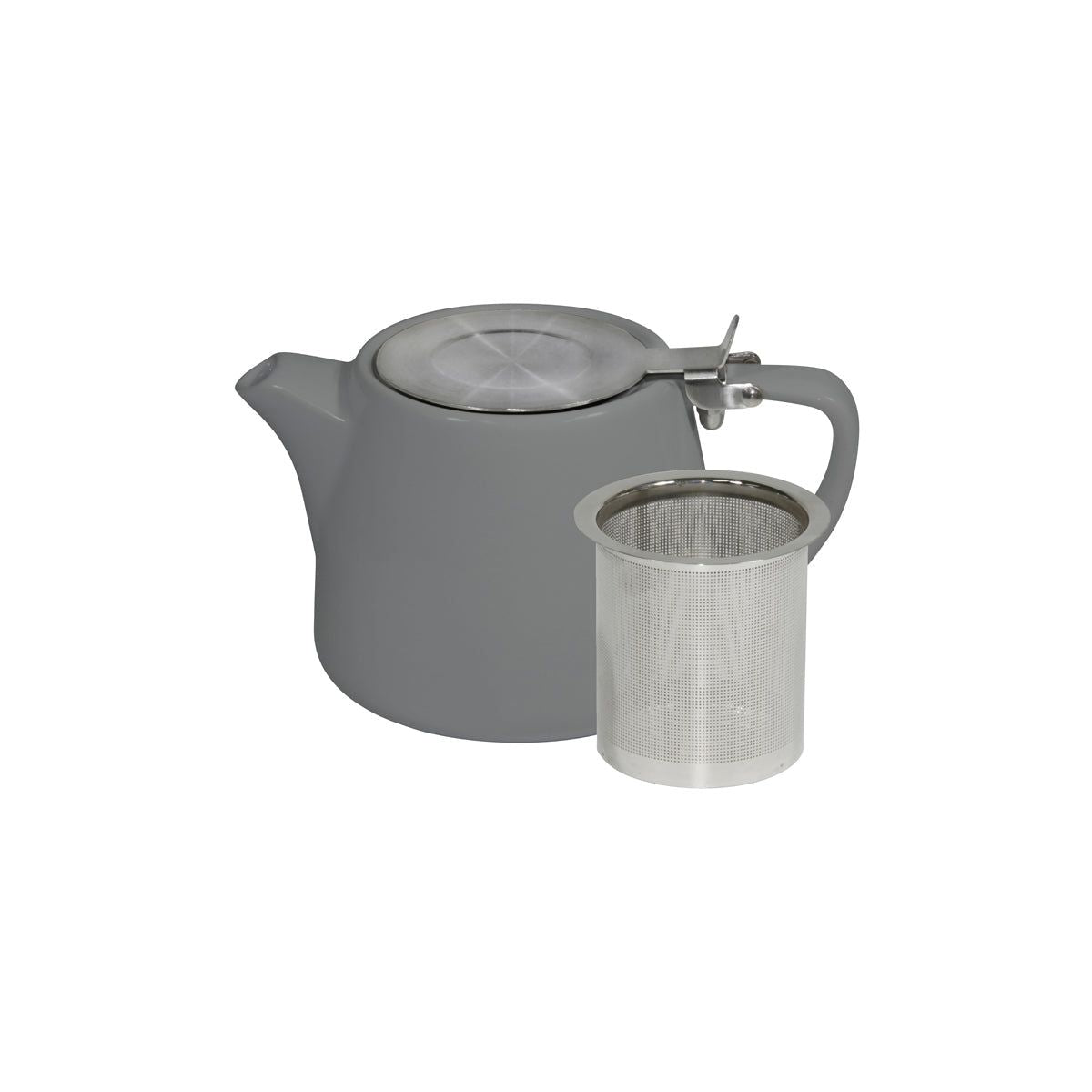 Brew-French Grey Stackable Teapot 500Ml Ss Infuser/Lid Pack of 1