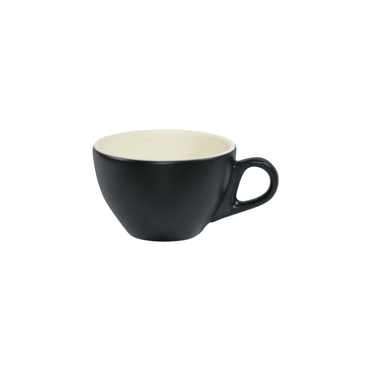 Brew-Smoke/White Matt Cappuccino Cup 220Ml Pack of 6