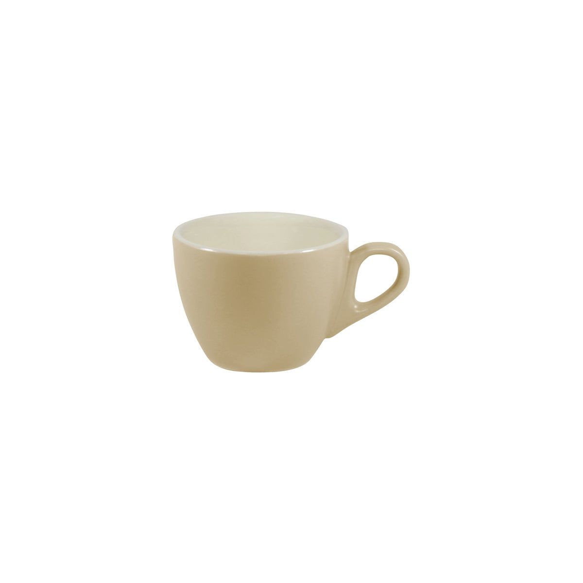 Brew-Harvest/White Matt Large Flat White Cup 220Ml Pack of 6