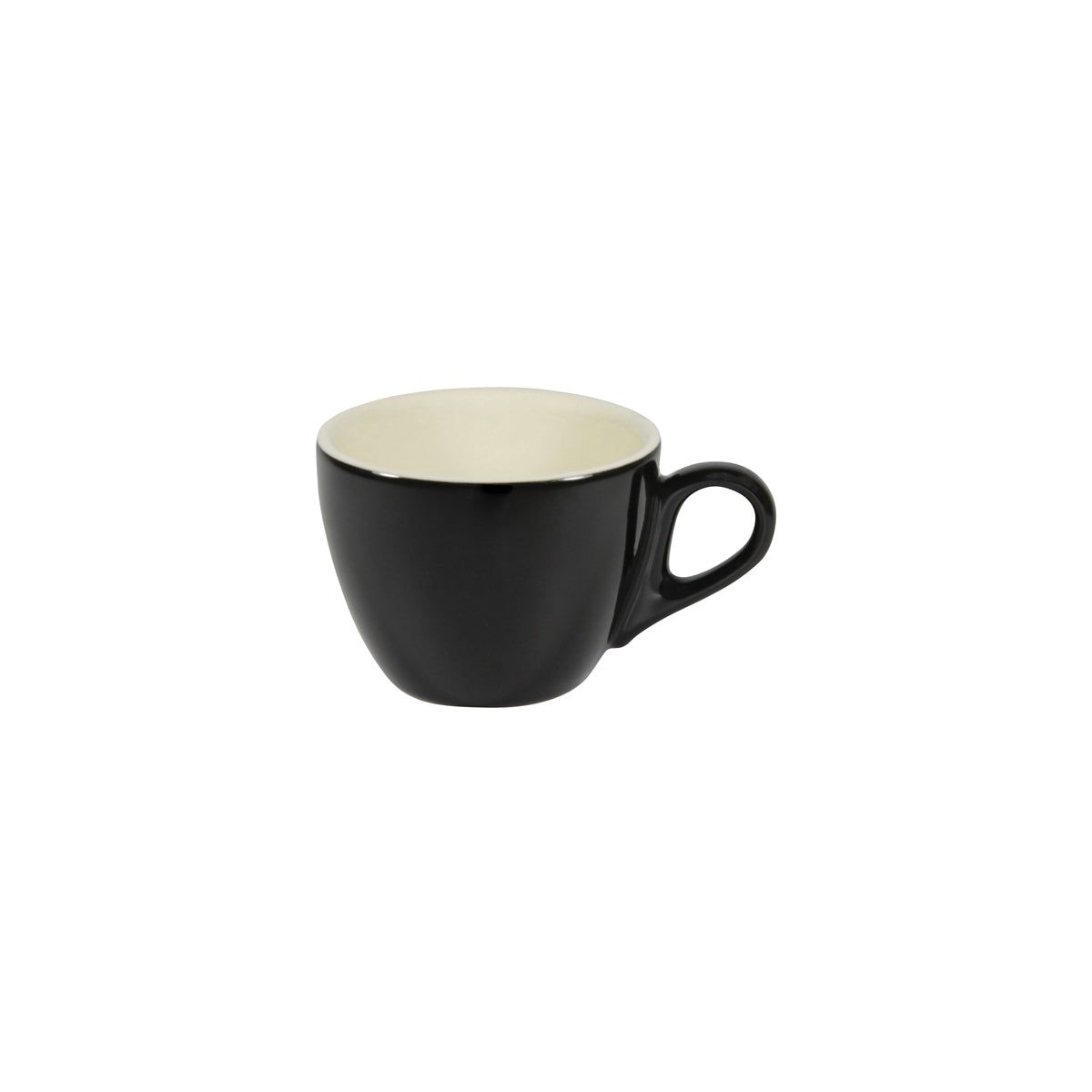 Brew-Onyx/White Flat White Cup 160Ml Pack of 6