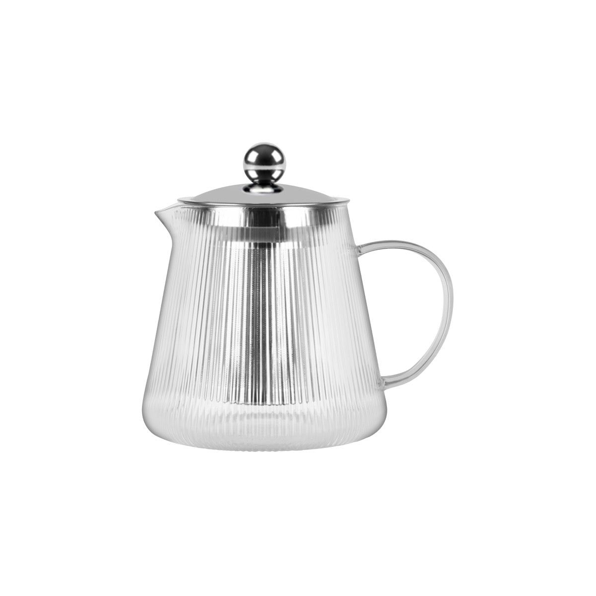 Brew Infusion Glass Teapot W/Filter & Lid 600Ml Vert Stripe Pack of 2