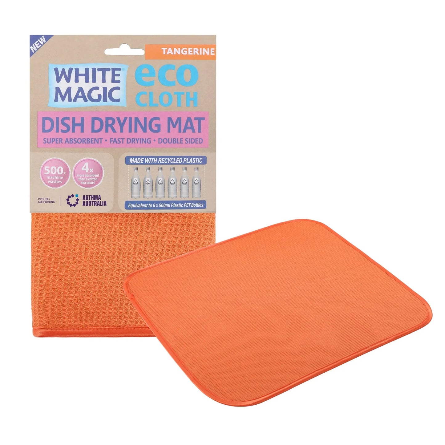 White Magic Dish Drying Mat 450 X 400cm Tangerine