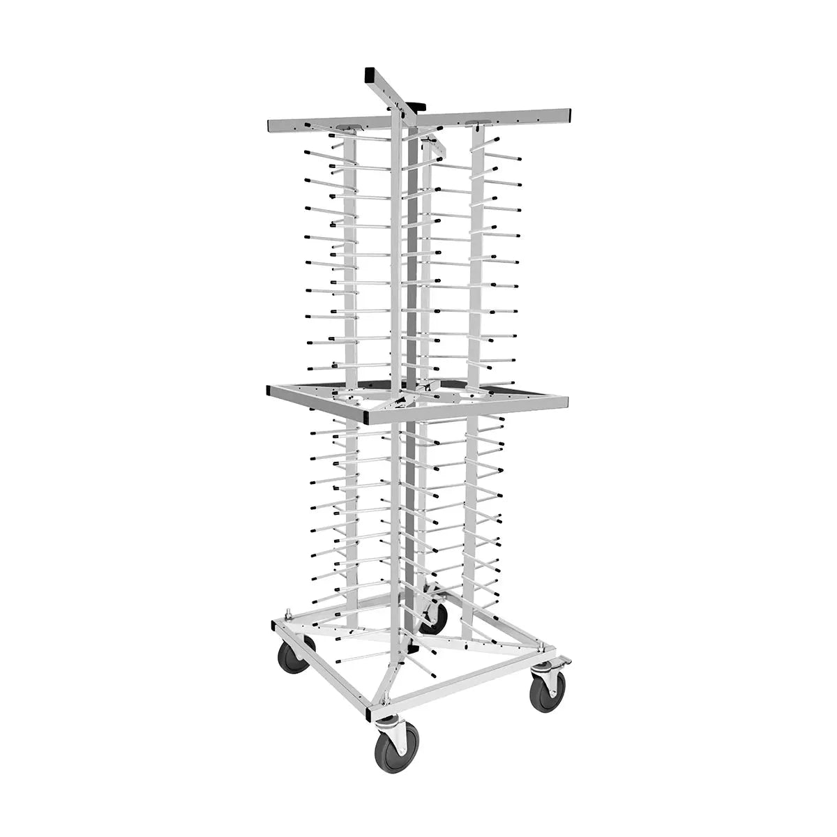 CHEF INOX PLATE STACKING TROLLEY 72 PLATES 600x610x1610mm