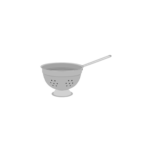 CHEF INOX MINIATURE COLANDER w/LONG HANDLE 18/8 120x80mm