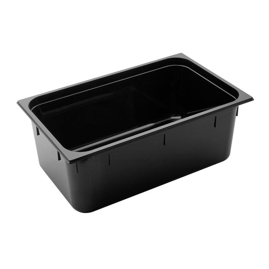 GASTRONORM PAN- POLYCARB 1/1 x 200mm25lt BLACK