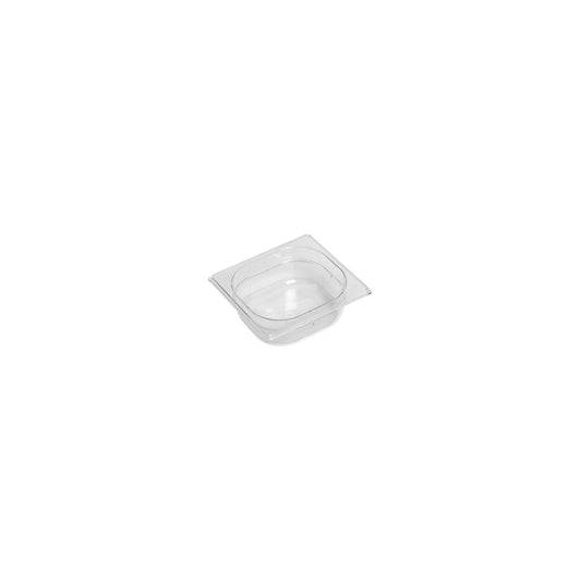 GASTRONORM PAN- POLYCARB 1/6 SIZE 65mm1.0lt CLEAR