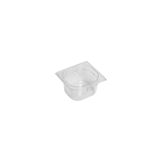 GASTRONORM PAN- POLYCARB 1/6 x 100mm1.5lt CLEAR