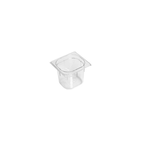 POLYCARBONATE CLEAR GASTRONORM PAN-1/6 SIZE 150mm2.25l