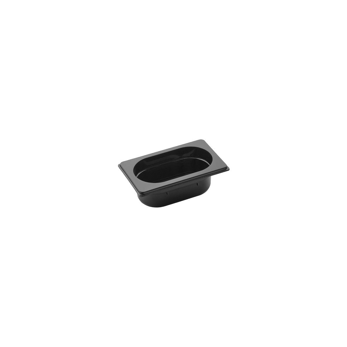 POLYCARBONATE BLACK GASTRONORM PAN-1/9 SIZE 65mm0.5lt