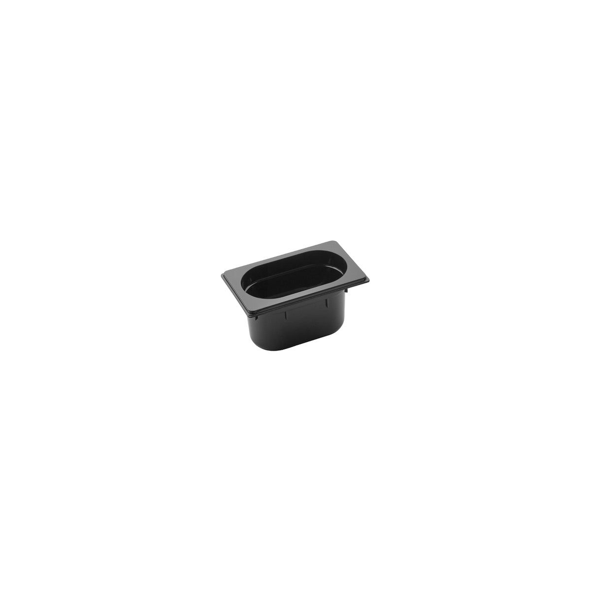POLYCARBONATE BLACK GASTRONORM PAN-1/9 SIZE 100mm0.8lt