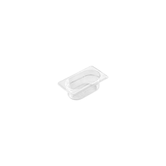 POLYCARBONATE CLEAR GASTRONORM PAN-1/9 SIZE 100mm0.8lt