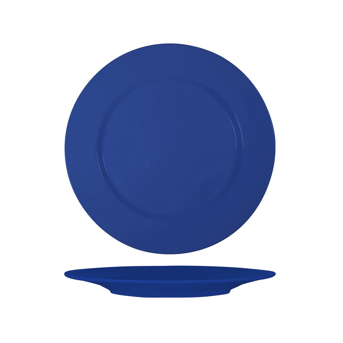 SUPERWARE DARK BLUE ROUND PLATE RAISED RIM 260mm