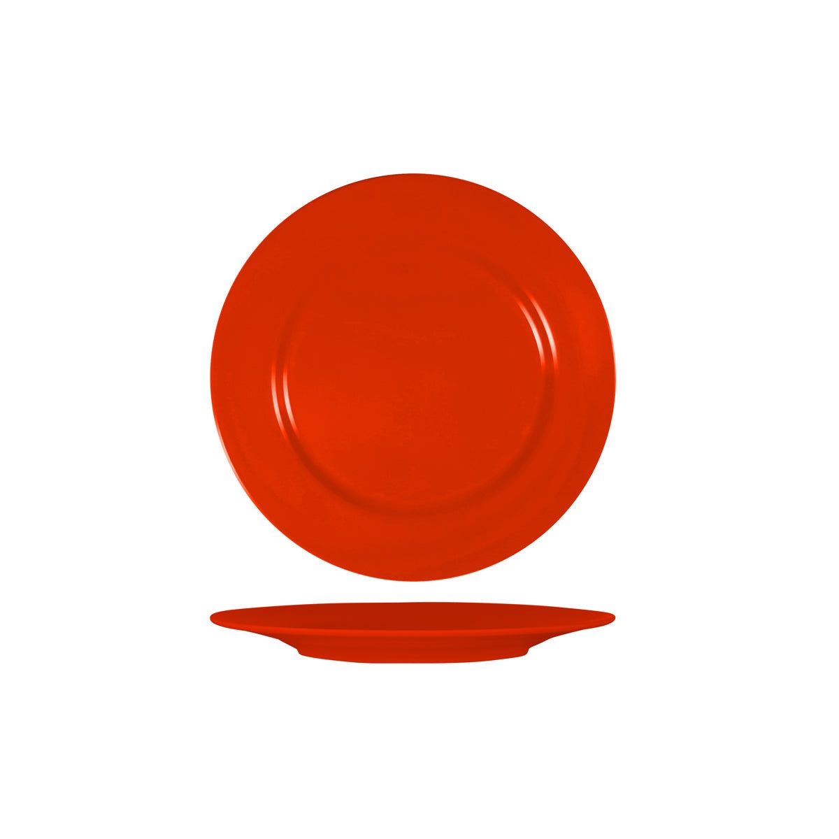 SUPERWARE RED ROUND PLATE RIM 230mm