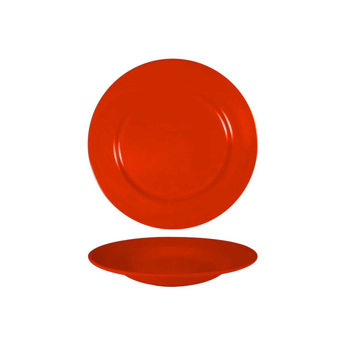 SUPERWARE RED ROUND SOUP PLATE 230mm
