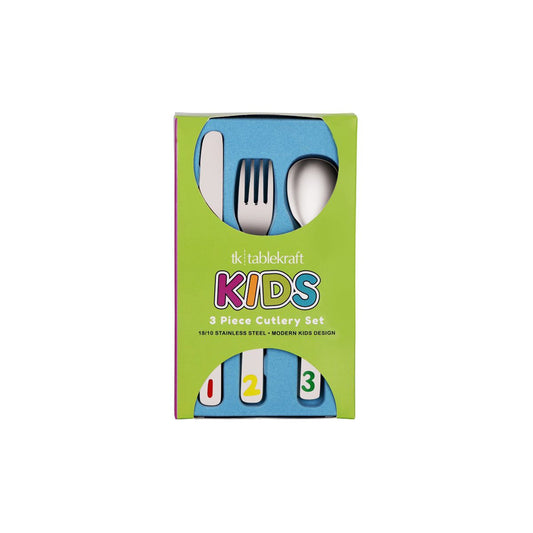TABLEKRAFT KIDS CUTLERY SET 3pc 123 DESIGN 18/10