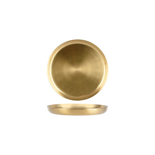 ZANZI SERVING TRAY ROUND BRASS SATIN PVD 265x30mm