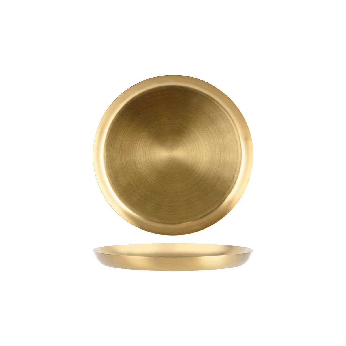 ZANZI SERVING TRAY ROUND BRASS SATIN PVD 305x30mm