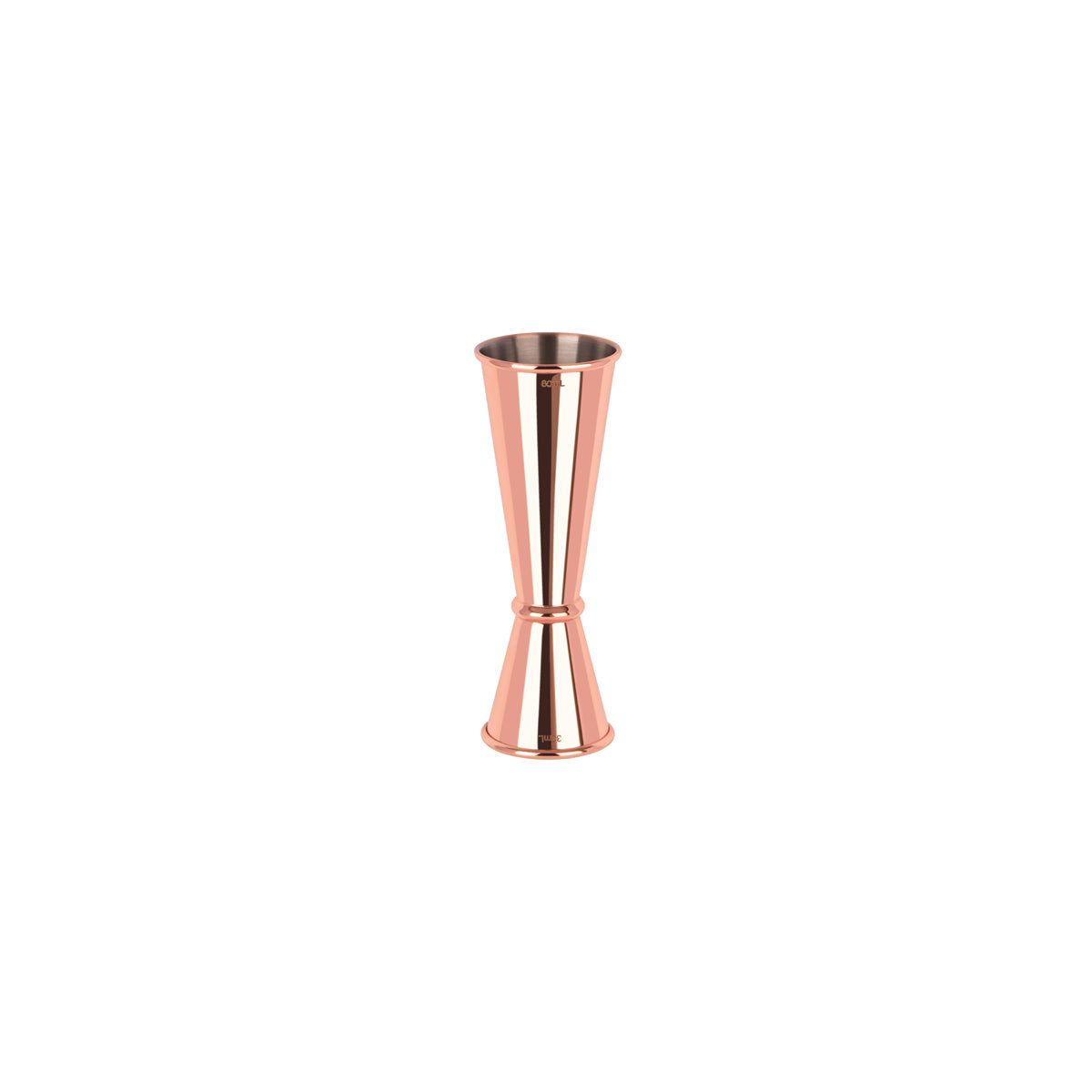 ZANZI TOKYO JIGGER w/CURLED EDGE ROSE GOLD 30/60ml