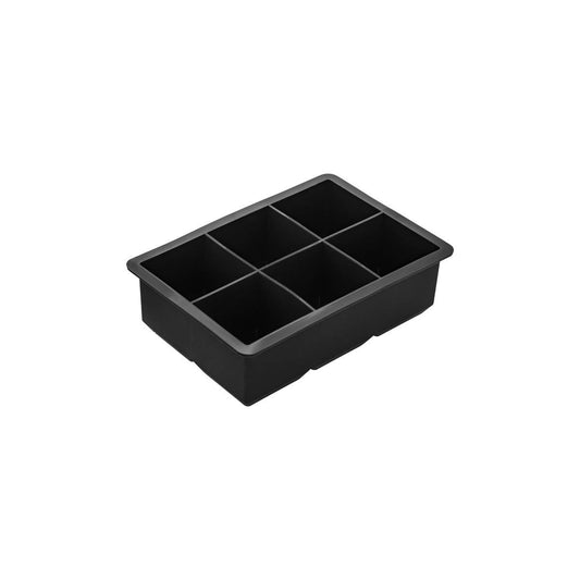 ZANZI SQUARE ICE CUBE TRAY SILICONE 6x51mm BLK