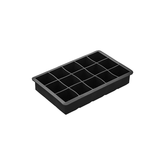 ZANZI SQUARE ICE CUBE TRAY SILICONE 15x36mm BLK