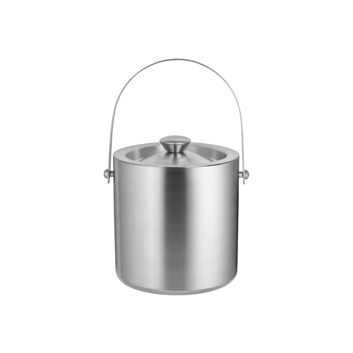 ZANZI DOUBLE WALL ICE BUCKET w/LID&HDL S/S 150x150mm 2.0lt