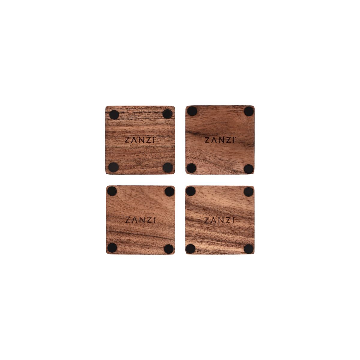 ZANZI ACACIA WOOD COASTER ( SET 4) 90x90x5mm