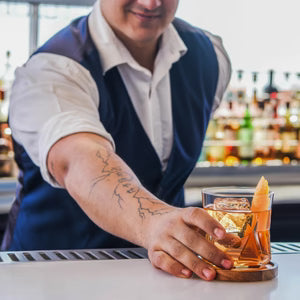 ZANZI ACACIA WOOD ROUND COASTER ( SET 4) 100x100x6mm