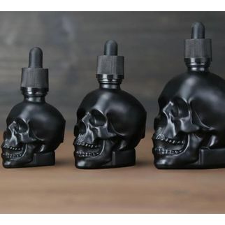 Skull Dropper Bottle Black 63ml