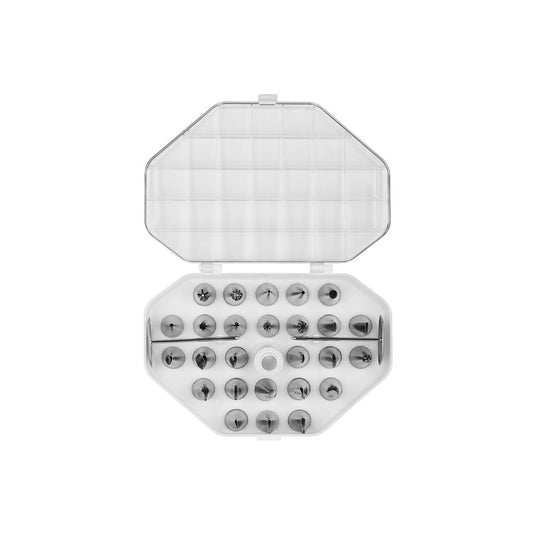 CHEF INOX DECORATING TUBE SET 26pc NICKLE PLATED