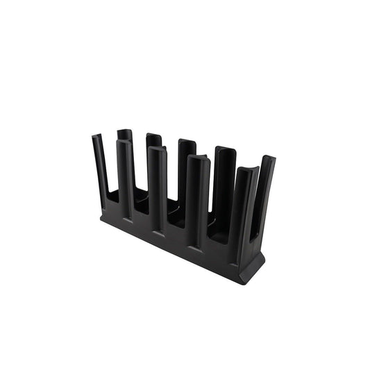 CHEF INOX 4-COMP HORIZONTAL CUP ORGANISER 252x475x12mm BLACK