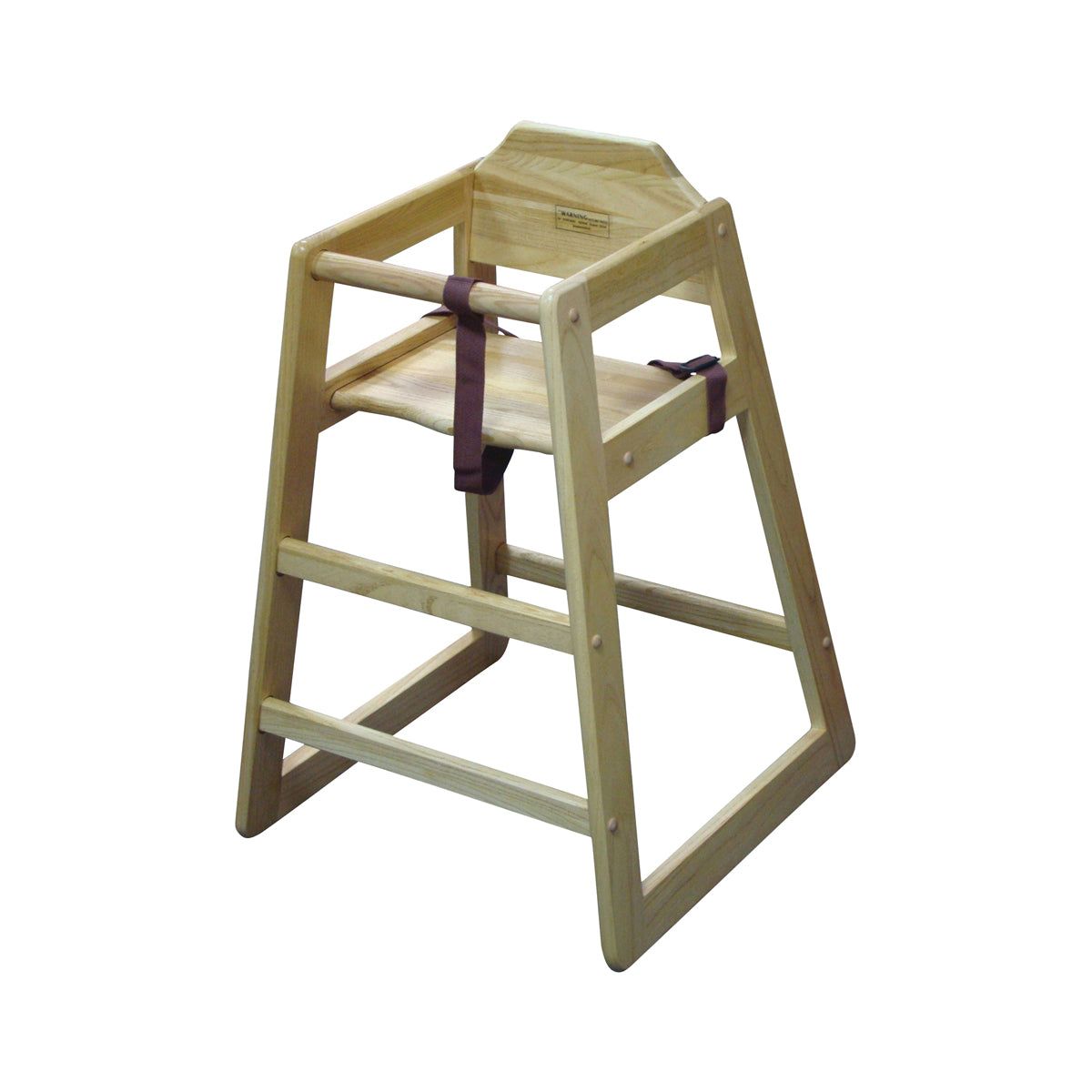 CHEF INOX HIGH CHAIR NATURAL WOOD 513x502x733mm
