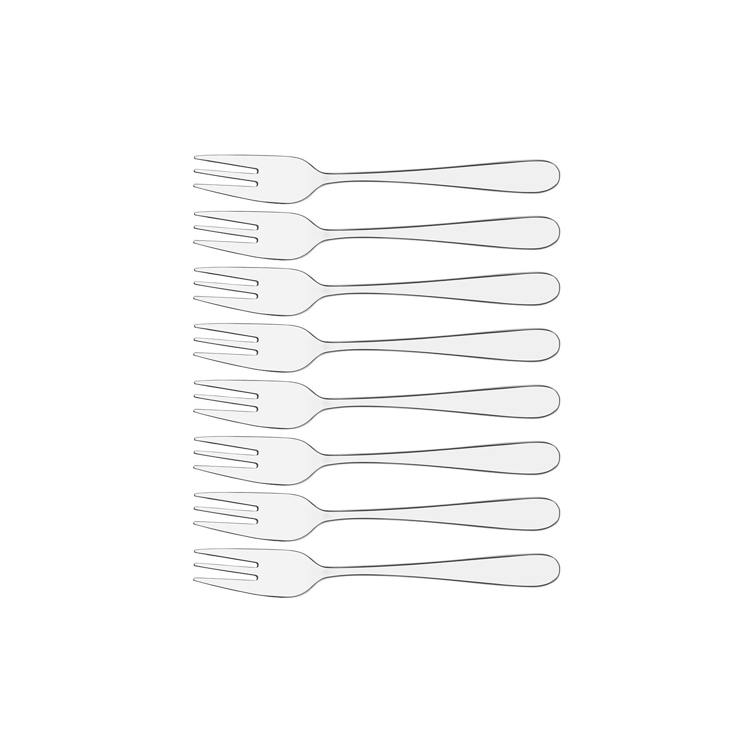 TABLEKRAFT LUXOR CAKE FORK SET 8pc 18/0 148mm