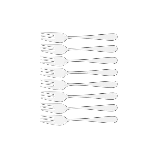 TABLEKRAFT LUXOR CAKE FORK SET 8pc 18/0 148mm