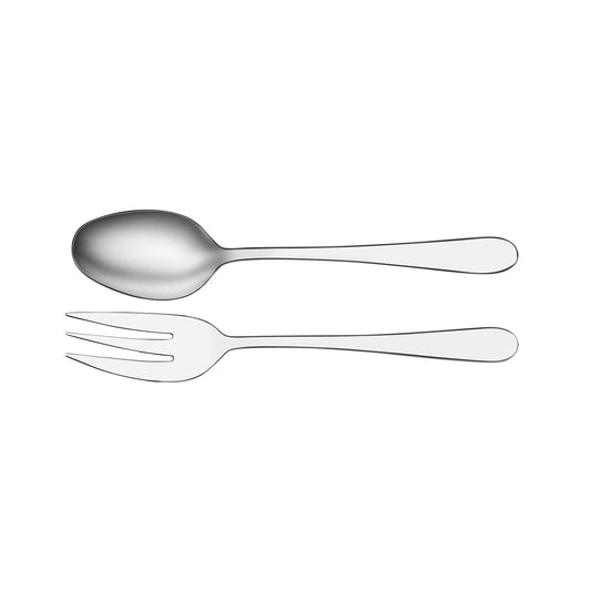 TABLEKRAFT LUXOR SERVING FORK+SPOON SET 2pc 18/0 235/228mm