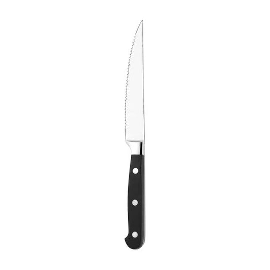 Athena Steak Knife Point Tip Black Handle 230mm Pack of 12