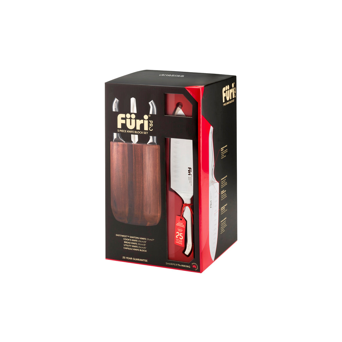 Furi Pro Capsule Knife Block Set 5pc — official