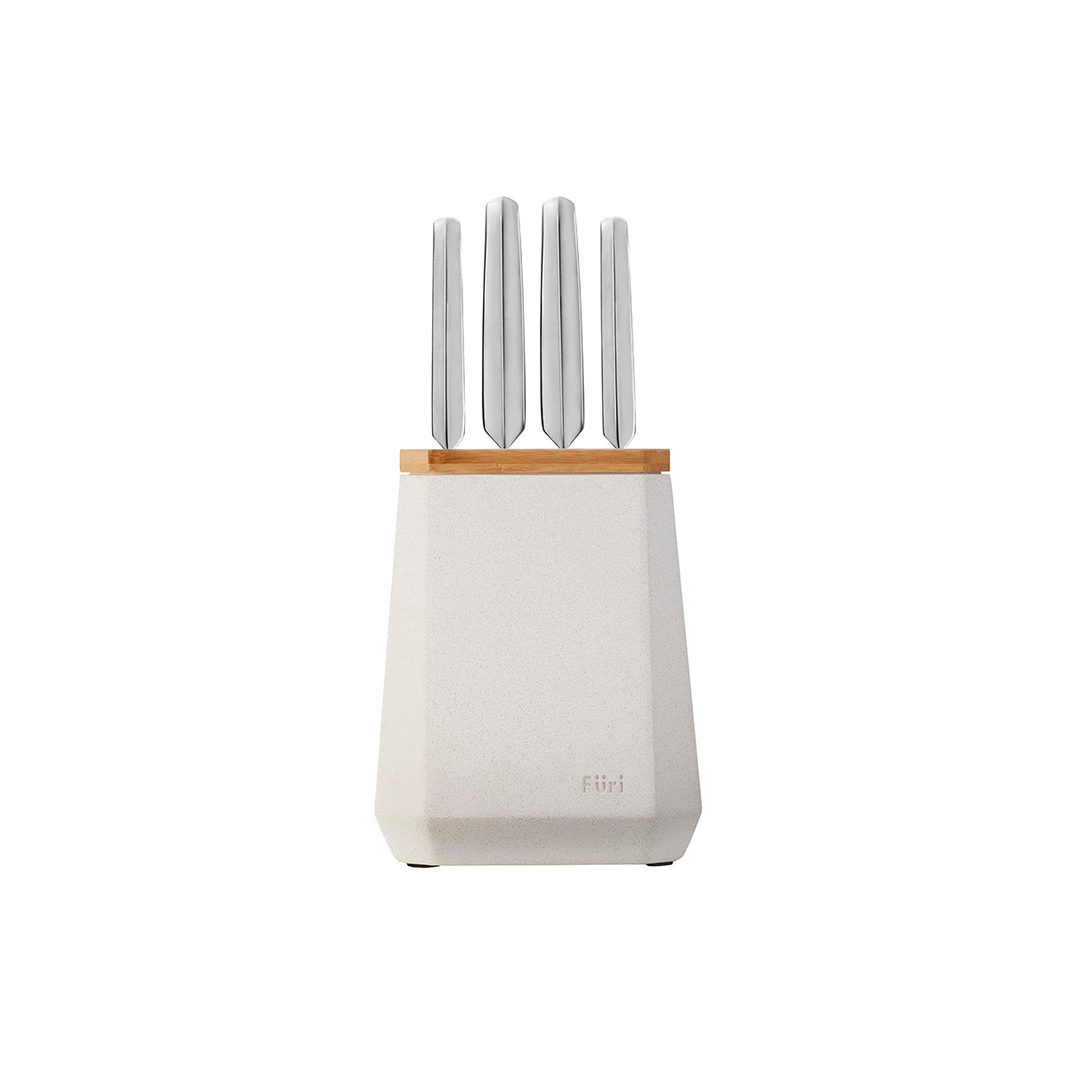 Furi Pro Stone Snow Terrazo Knife Block Set 5pc — official