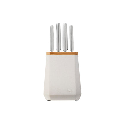 Furi Pro Stone Snow Terrazo Knife Block Set 5pc — official