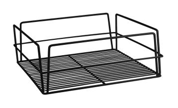 Glass Basket 355x355x125mm Pvc Black