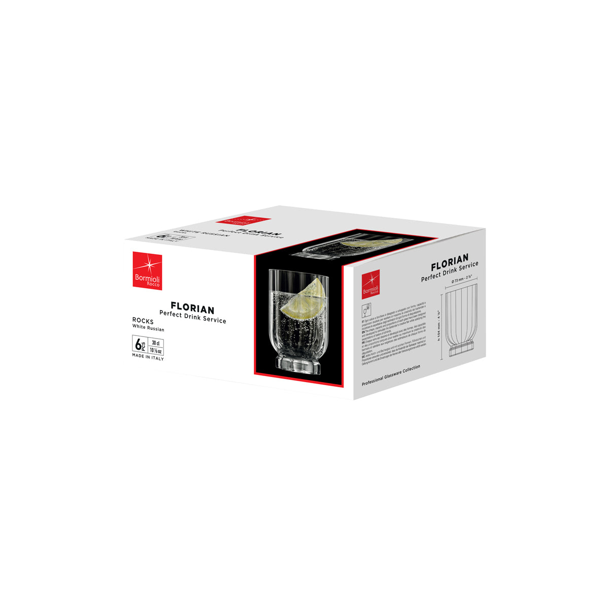 Bormioli Rocco Florian Rocks Glass 300ml Pack of 24 — official