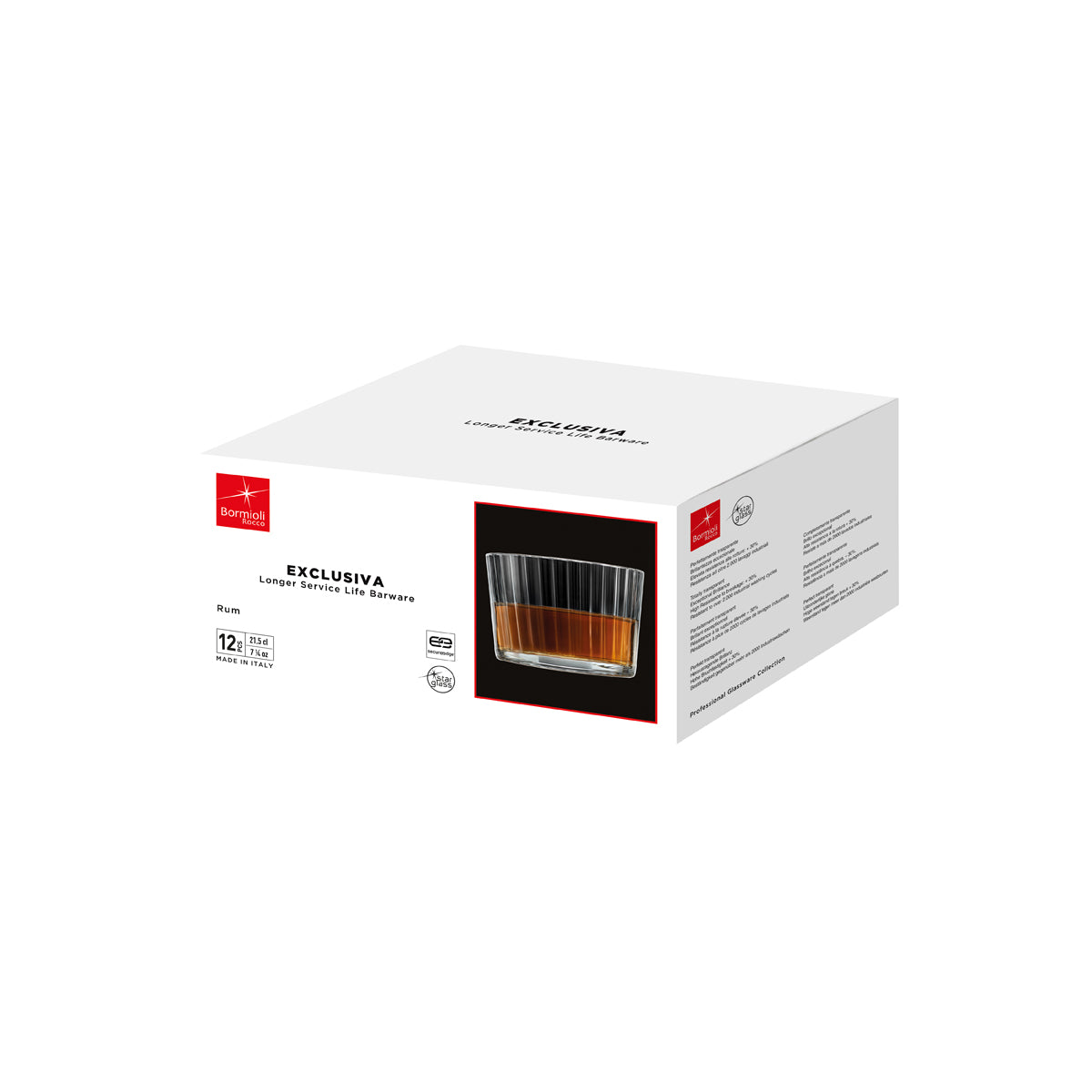 Bormioli Rocco Exclusiva Rum 215ml Pack of 12 — official