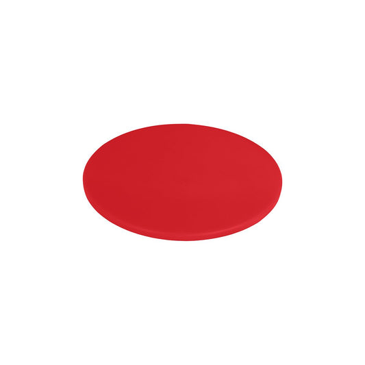 CHEF INOX ROUND CUTTING BOARD PE 350x13mm RED