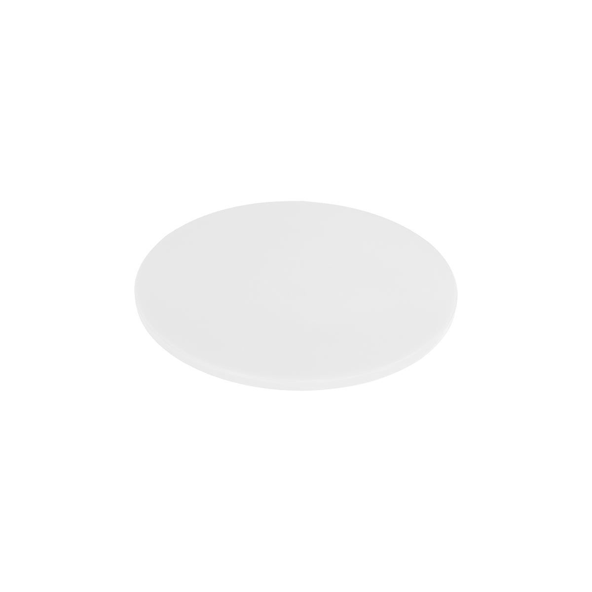 CHEF INOX ROUND CUTTING BOARD PE 350x13mm WHITE